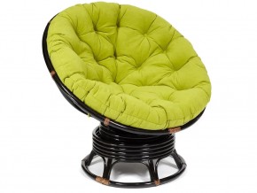 Кресло-качалка Papasan w 23/01 B с подушкой Antique brown, флок Олива в Талице - talica.магазин96.com | фото