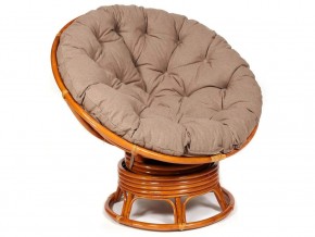 Кресло-качалка Papasan w 23/01 B с подушкой Cognac, экошерсть Коричневый в Талице - talica.магазин96.com | фото