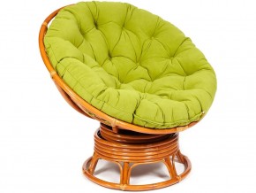 Кресло-качалка Papasan w 23/01 B с подушкой Cognac, флок Олива в Талице - talica.магазин96.com | фото