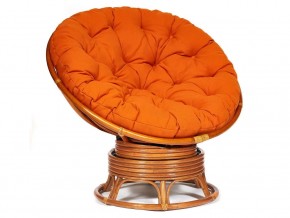 Кресло-качалка Papasan w 23/01 B с подушкой Cognac, ткань Оранжевый в Талице - talica.магазин96.com | фото