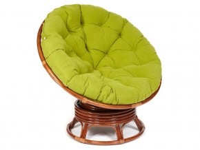 Кресло-качалка Papasan w 23/01 B с подушкой Pecan, флок Олива в Талице - talica.магазин96.com | фото