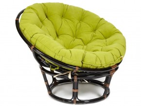 Кресло Papasan 23/01 W с подушкой Antique brown, флок Олива в Талице - talica.магазин96.com | фото