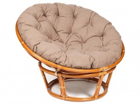 Кресло Papasan 23/01 W с подушкой Cognac, экошерсть Коричневый в Талице - talica.магазин96.com | фото